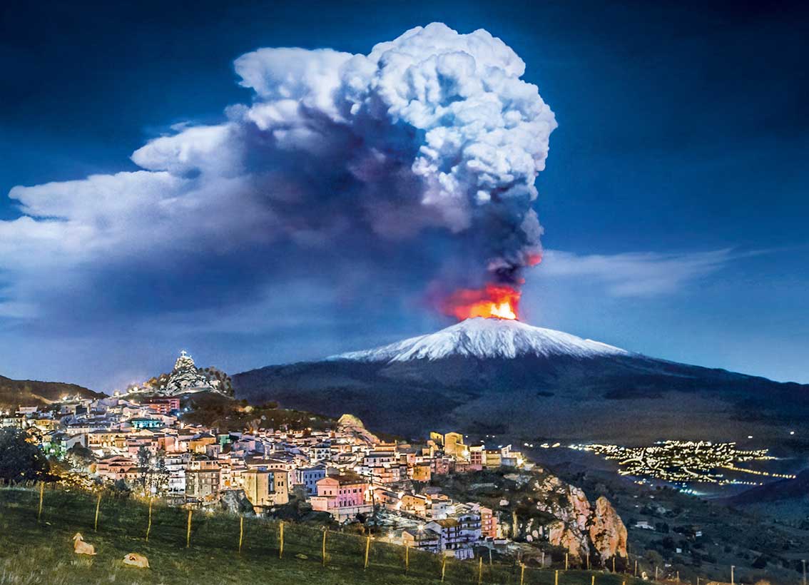 Puzzle Clementoni Volcán Etna, Italia de 1000 Piezas