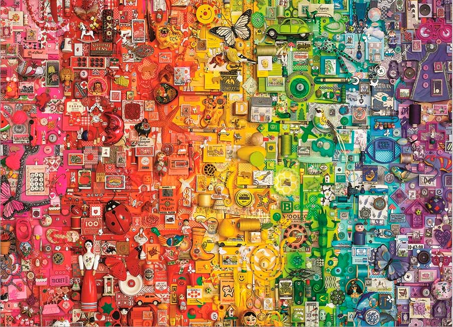 Puzzle Cobble Hill Arcoíris Colorido de 1000 Piezas