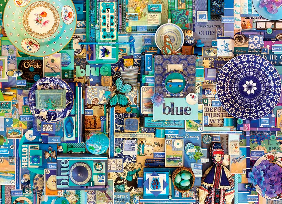 Puzzle Cobble Hill Azul de 1000 Piezas