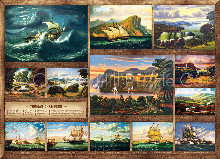 Puzzle Cobble Hill Barcos de Thomas Chambers de 1000 Piezas