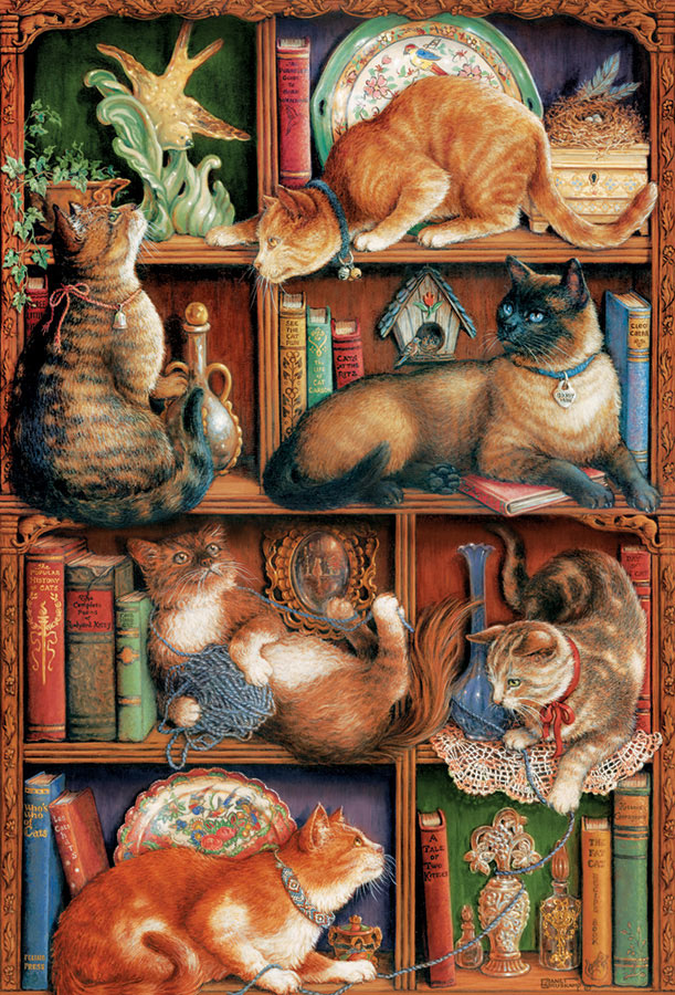 Puzzle Cobble Hill Biblioteca Felina de 2000 Piezas