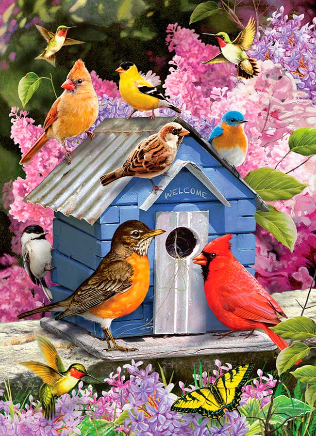 Puzzle Cobble Hill Casa de Pájaros de Primavera, 1000 Piezas