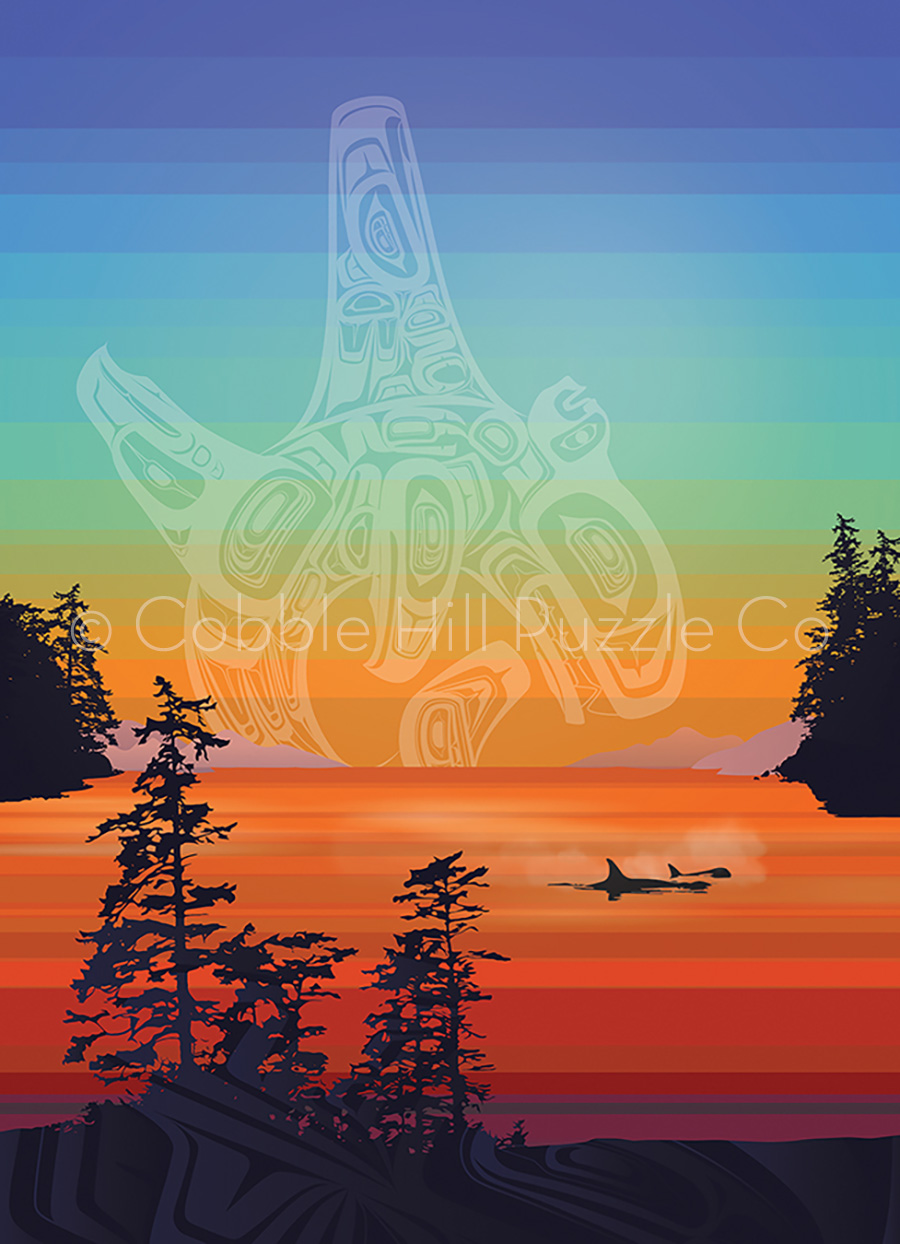 Puzzle Cobble Hill Colores de la Costa Salish de 1000 Piezas