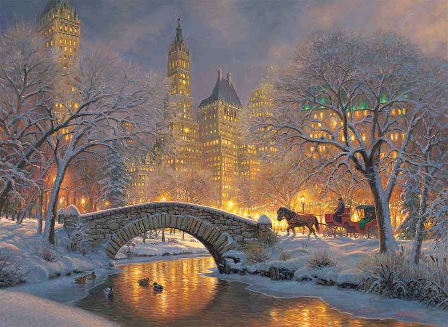 Puzzle Cobble Hill Invierno en el Parque de 1000 Piezas