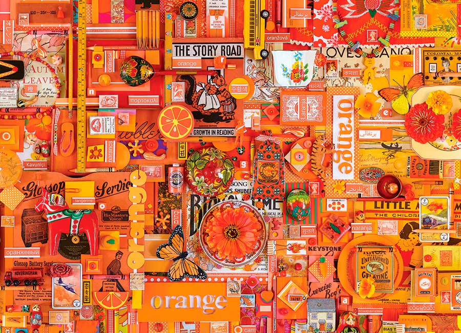 Puzzle Cobble Hill Naranja de 1000 Piezas