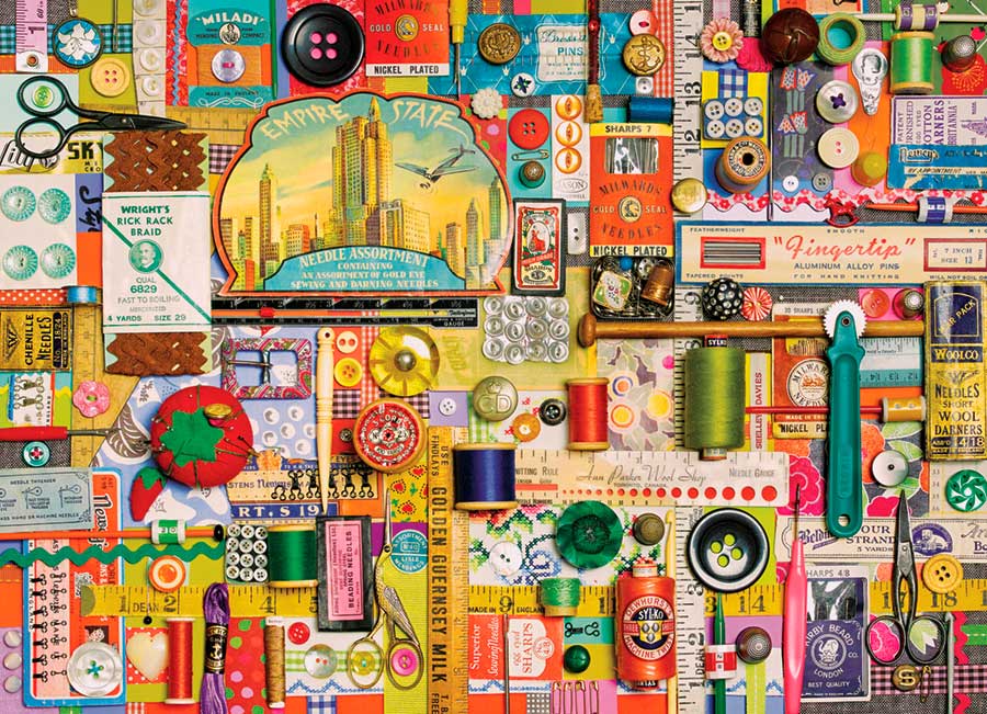 Puzzle Cobble Hill Nociones de Costura de 1000 Piezas