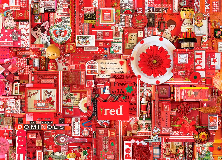 Puzzle Cobble Hill Rojo de 1000 Piezas