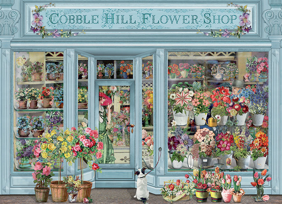 Puzzle Cobble Hill Tienda de Flores Parisina de 1000 Piezas