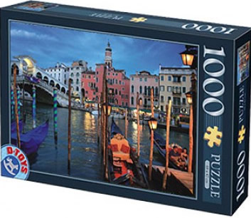 Puzzle D-Toys Canal del Puente Rialto, Venecia de 1000 Piezas