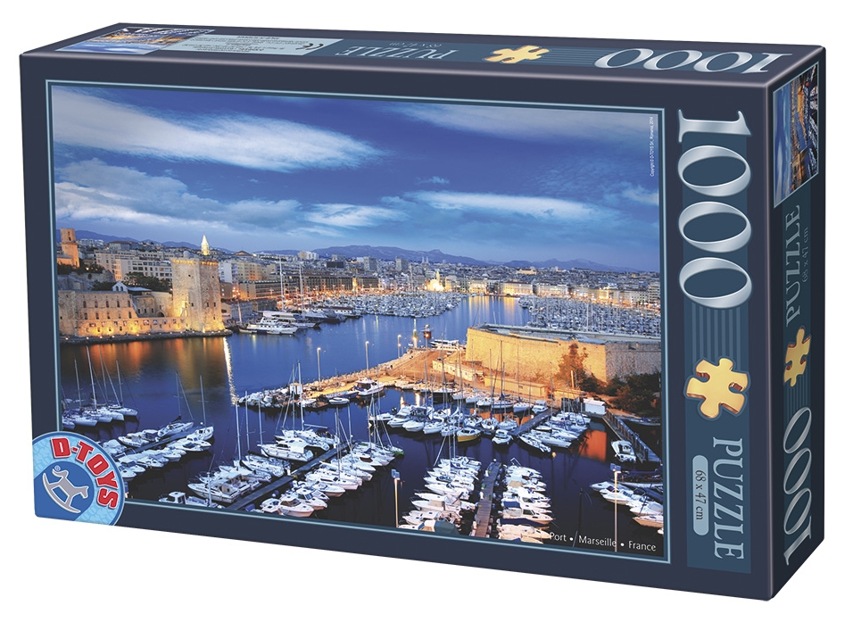 Puzzle D-Toys Puerto de Marsella, Francia de 1000 Piezas