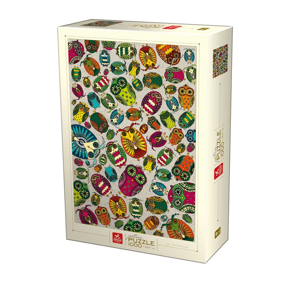 Puzzle Deico Búhos de Colores de 1000 Piezas