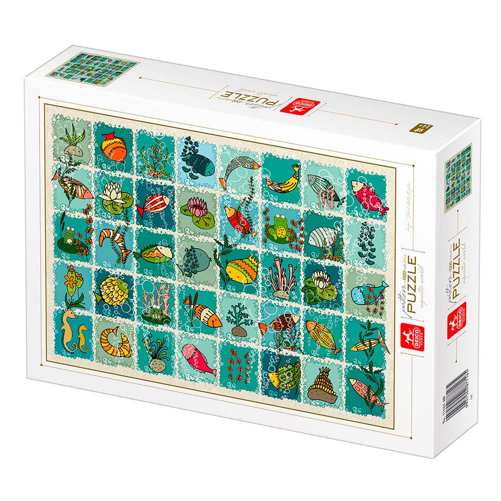 Puzzle Deico Collage Mundo Acuático de 1000 Piezas
