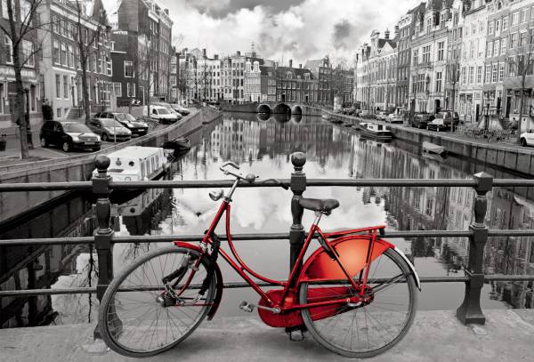 Puzzle Educa Amsterdam, La Bicicleta Roja de 3000 Piezas