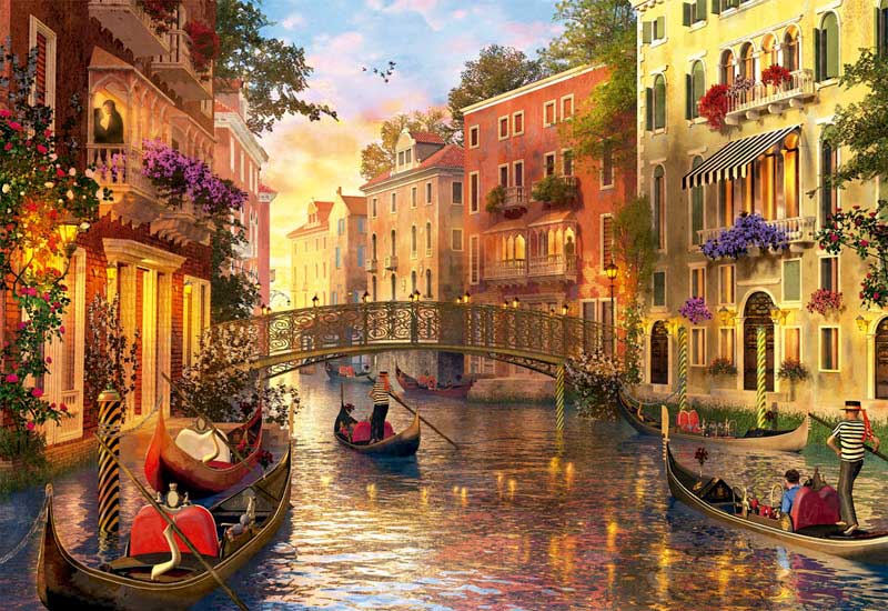 Puzzle Educa Atardecer en Venecia de 1500 Piezas