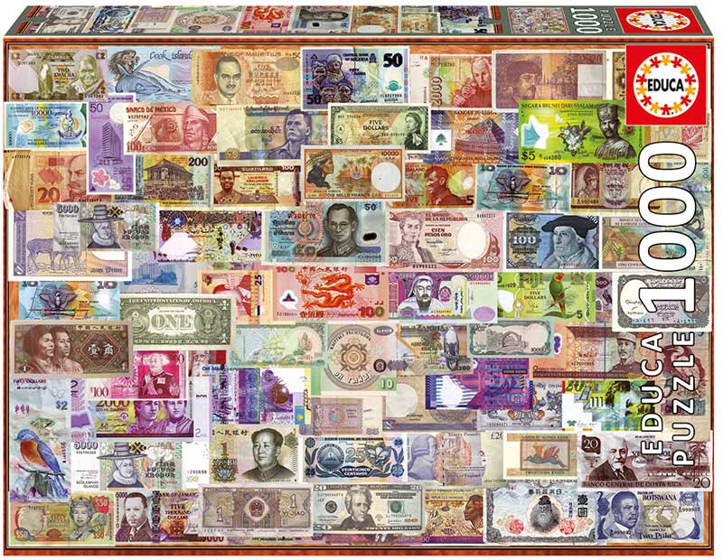 Comprar Puzzle Educa Billetes del Mundo de 1000 Piezas