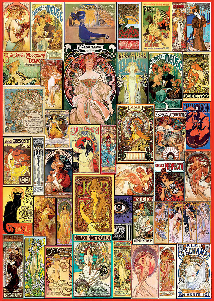 Puzzle Educa Collage Art Noveau de 1000 Piezas