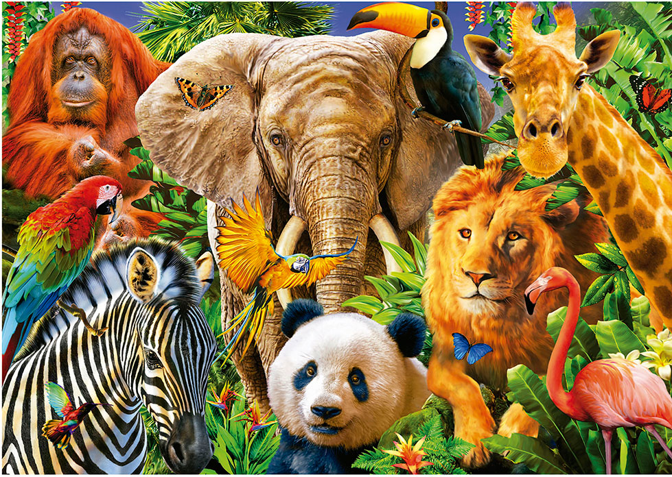 Puzzle Educa Collage de Animales Salvajes de 500 Piezas