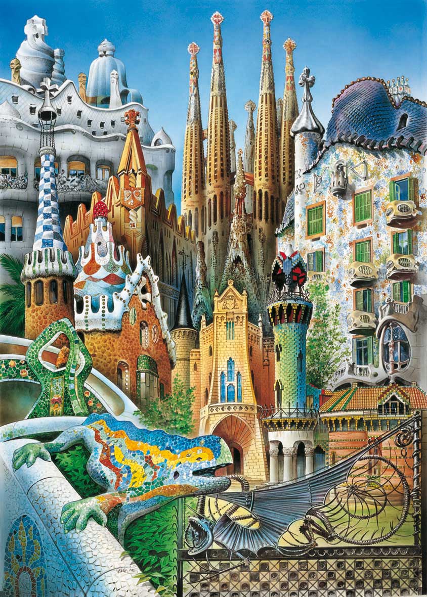 Puzzle Educa Collage Gaudí (Piezas Miniaturas) de 1000 Piezas