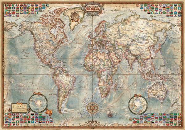 Puzzle Educa El Mundo, Mapa Político de 1500 Piezas