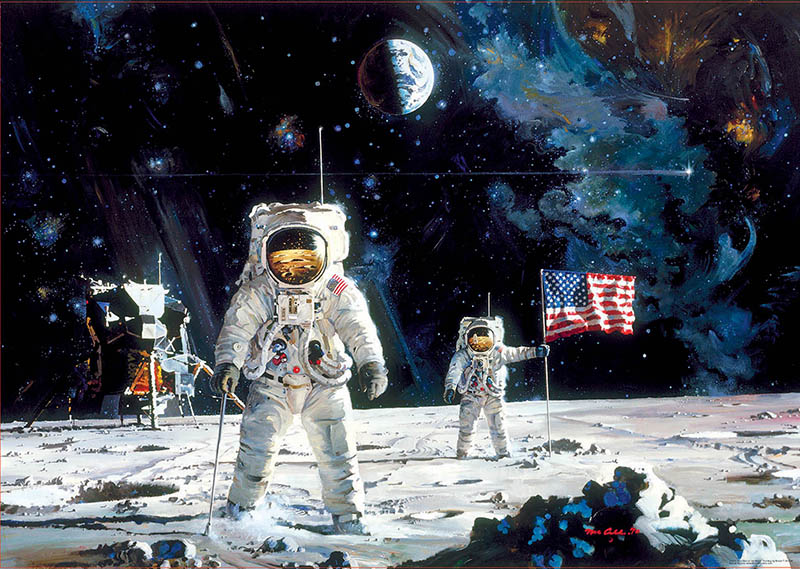 Puzzle Educa El Primer Hombre en la Luna de 1000 Piezas