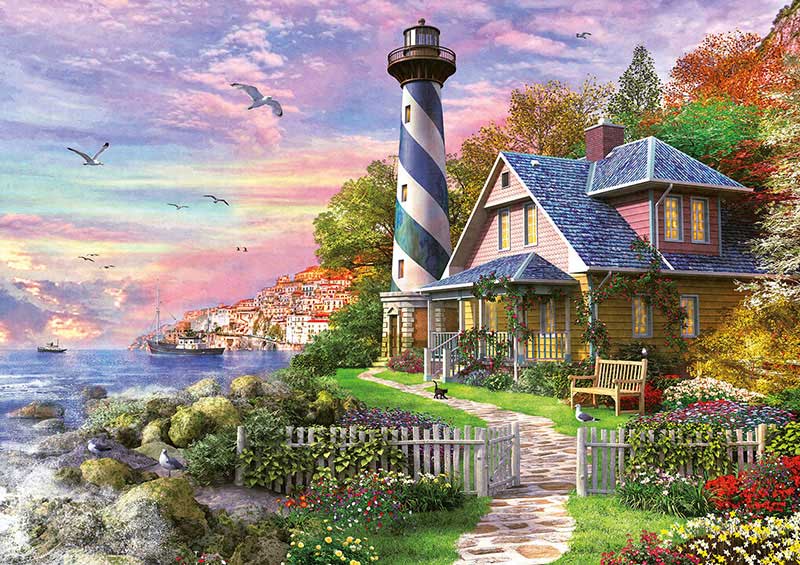 Puzzle Educa Faro en Rock Bay de 1000 Piezas
