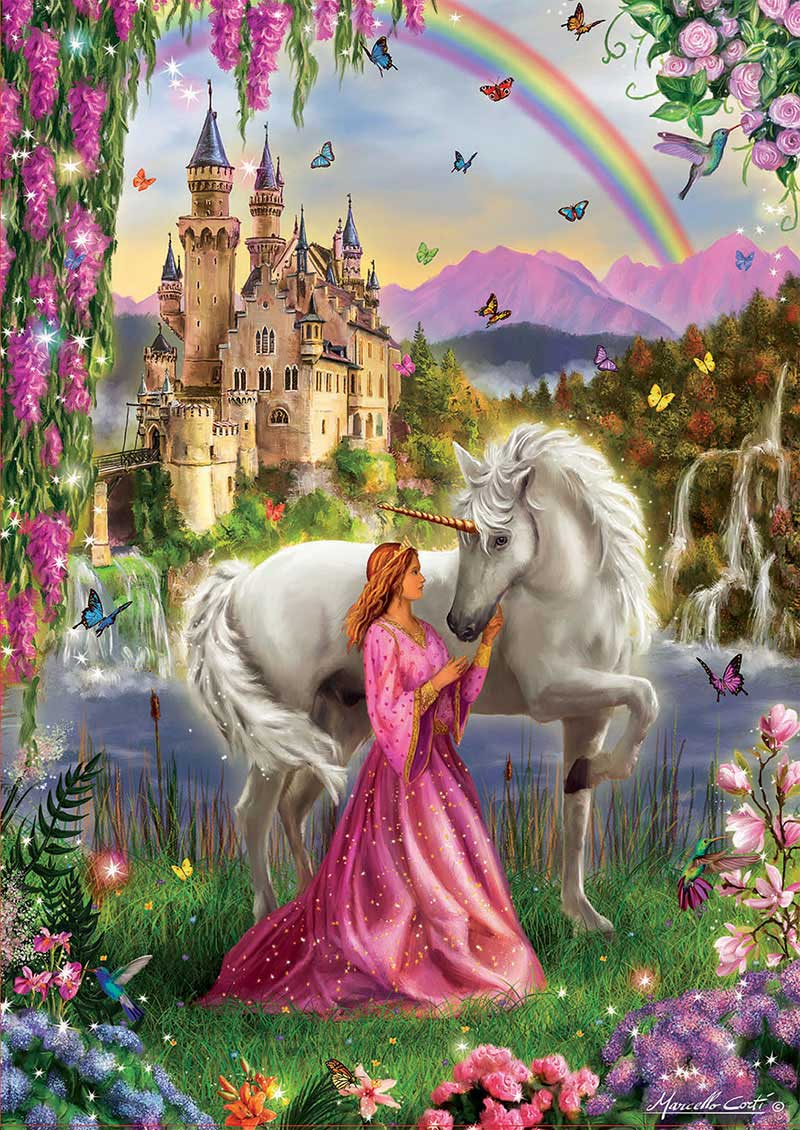 Puzzle Educa Hada y Unicornio de 500 Piezas