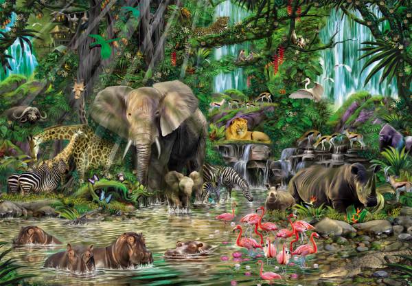 Puzzle Educa Jungla Africana de 2000 Piezas