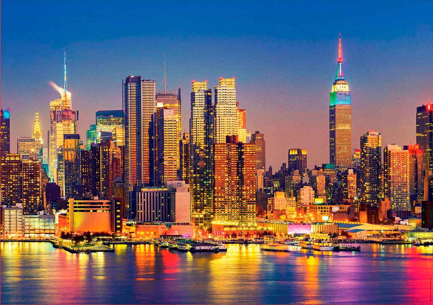 Puzzle Educa Manhattan de Noche de 1500 Piezas