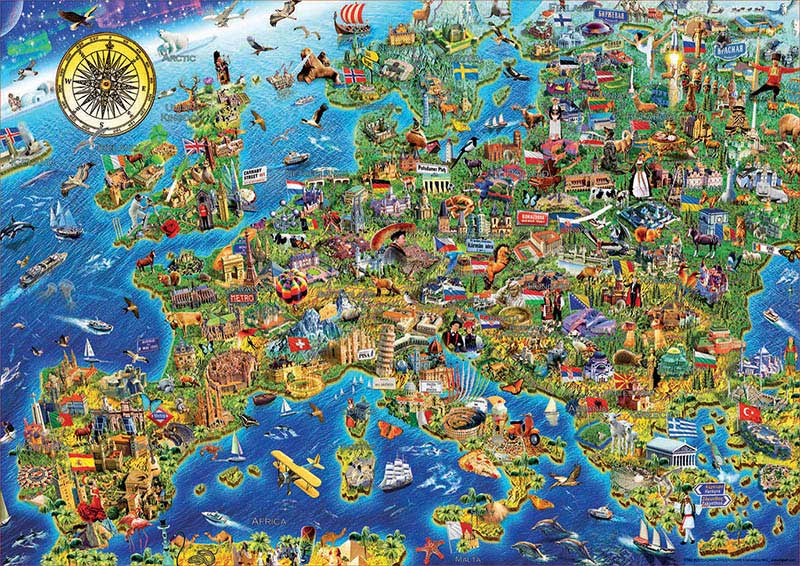 Puzzle Educa Mapa de Europa de 500 Piezas