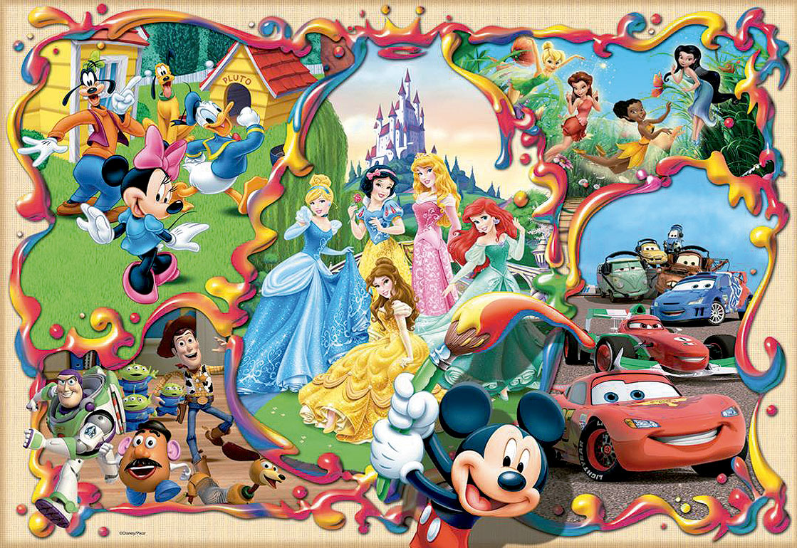 Puzzles Educa Puzzle de 1000 Piezas Mundos Disney de Disney