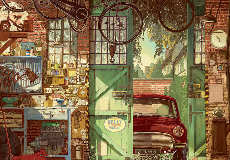 Puzzle Educa Old Garage, El Viejo Garaje de 1500 Piezas