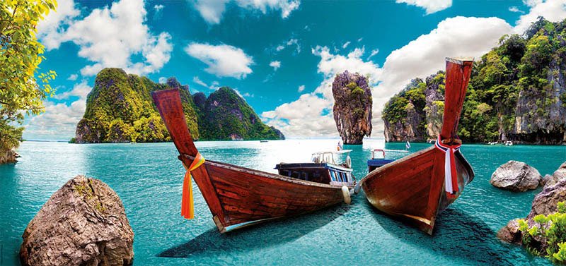 Puzzle Educa Phuket, Tailandia Panorámico de 3000 Piezas