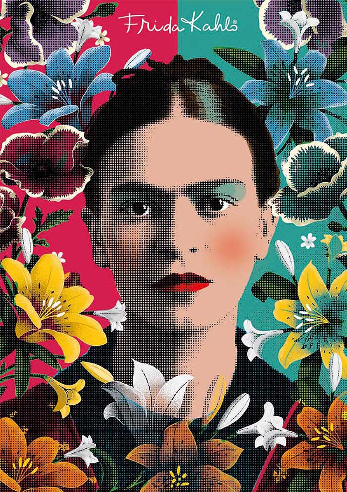 Puzzle Educa Retrato de Frida Khalo de 1000 Piezas