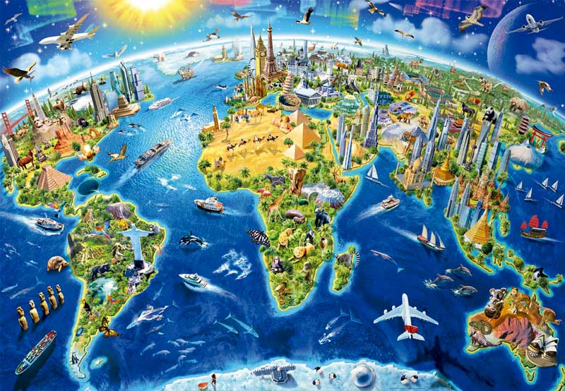 Puzzle Educa Simbolos del Mundo de 2000 Piezas