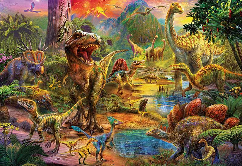 Puzzle Educa Tierra de Dinosaurios de 1000 Piezas