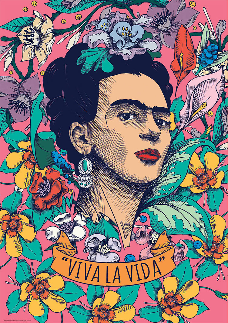 Puzzle Educa Viva la Vida, Frida Kahlo de 500 Piezas