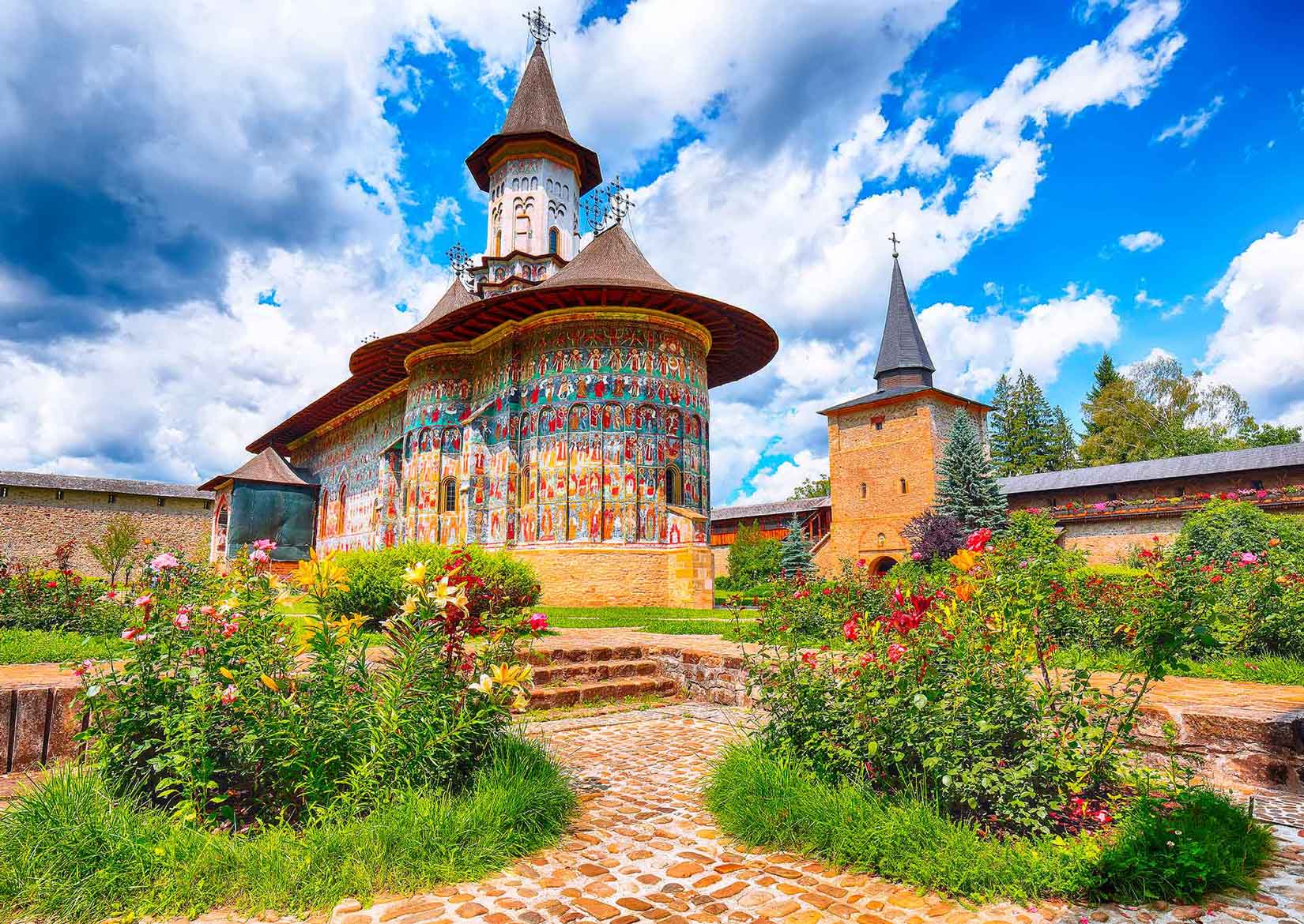 Puzzle Enjoy Monasterio de Sucevita, Rumanía de 1000
