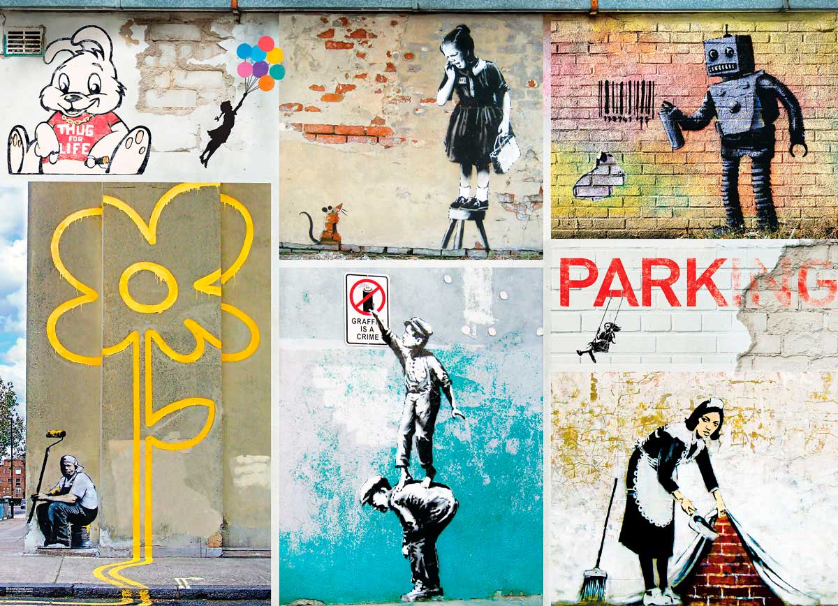 Puzzle Eurographics Arte Callejero de Banksy de 1000 Piezas