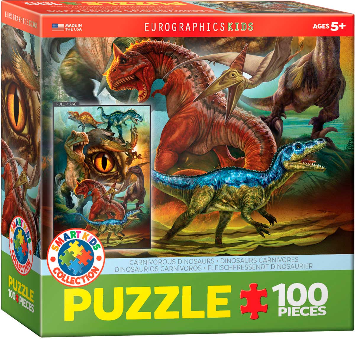 Comprar Puzzle Eurographics Dinosaurios Carnívoros de 100 Piezas