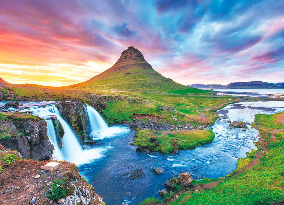 Puzzle Eurographics Islandia Montaña Kirkjufell de 1000 Piezas