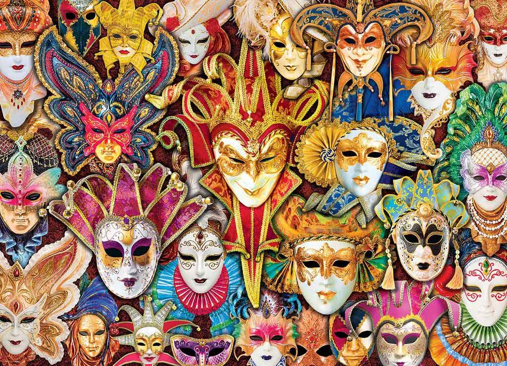 Puzzle Eurographics Máscaras de Carnaval Veneciano 1000 Piezas