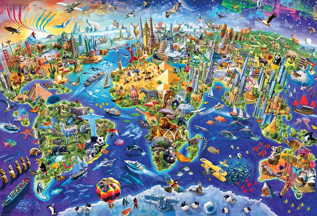 Puzzle Eurographics Mundo Loco de 2000 Piezas