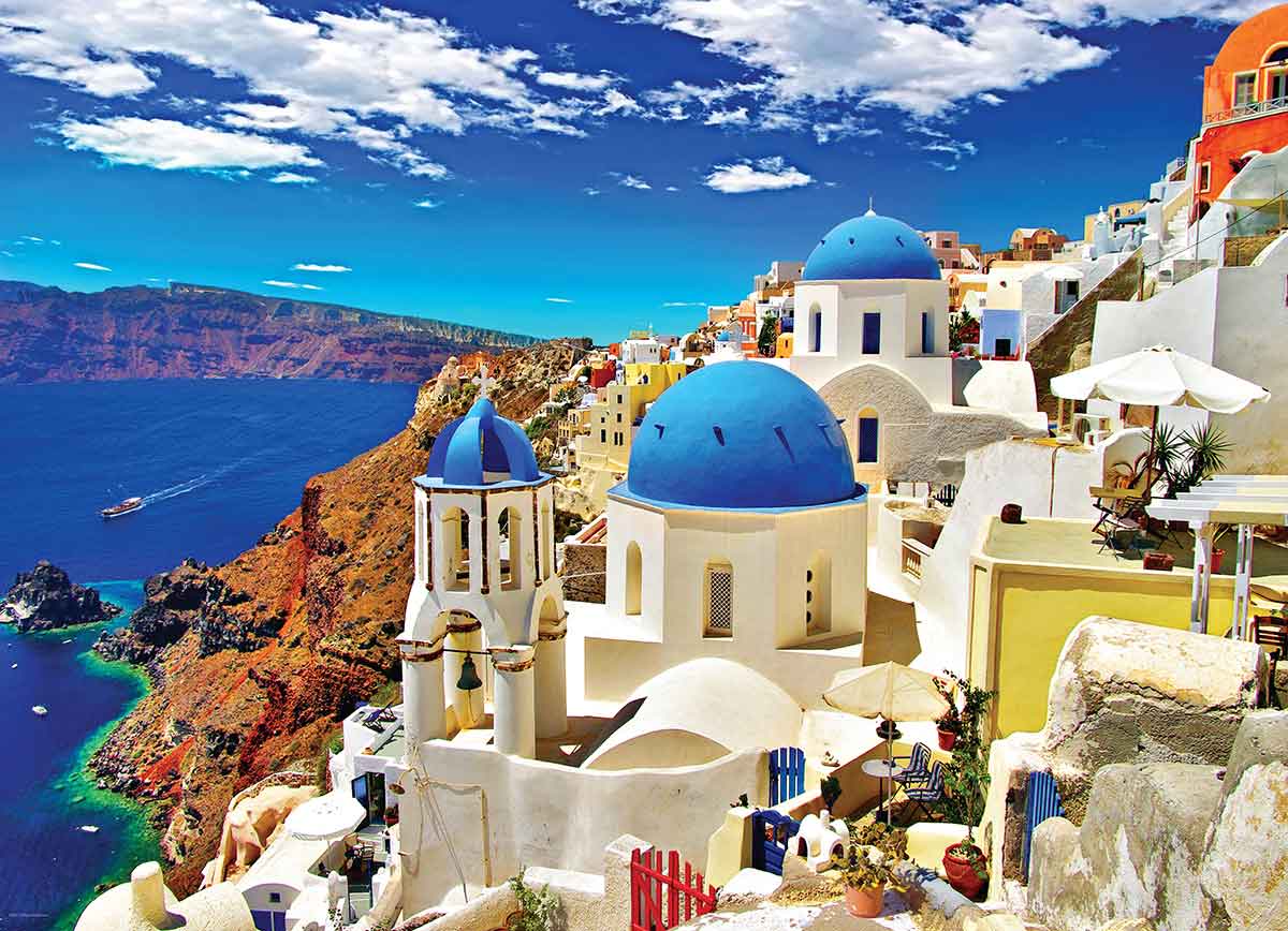 Puzzle Eurographics Santorini Grecia de 1000 Piezas