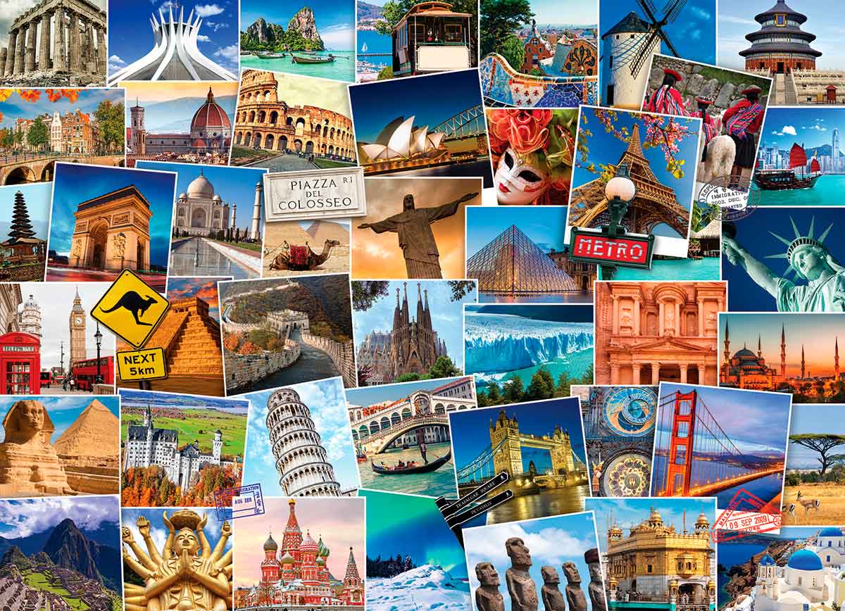 Puzzle Eurographics Trotamundos: El Mundo de 1000 Piezas