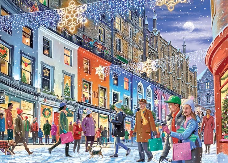 Puzzle Falcon Navidad en Edimburgo de 1000 Piezas