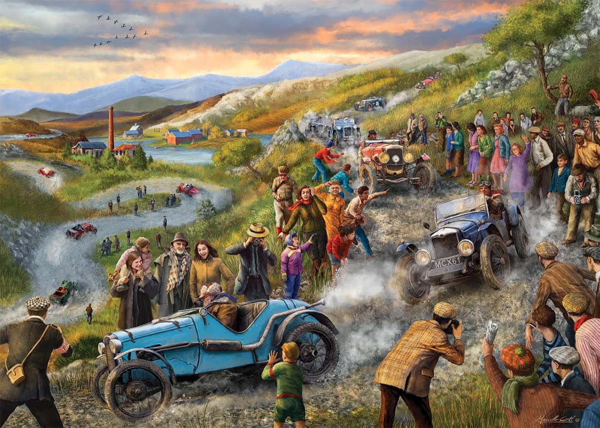 Puzzle Falcon Rally de Coches Vintage de 1000 Piezas