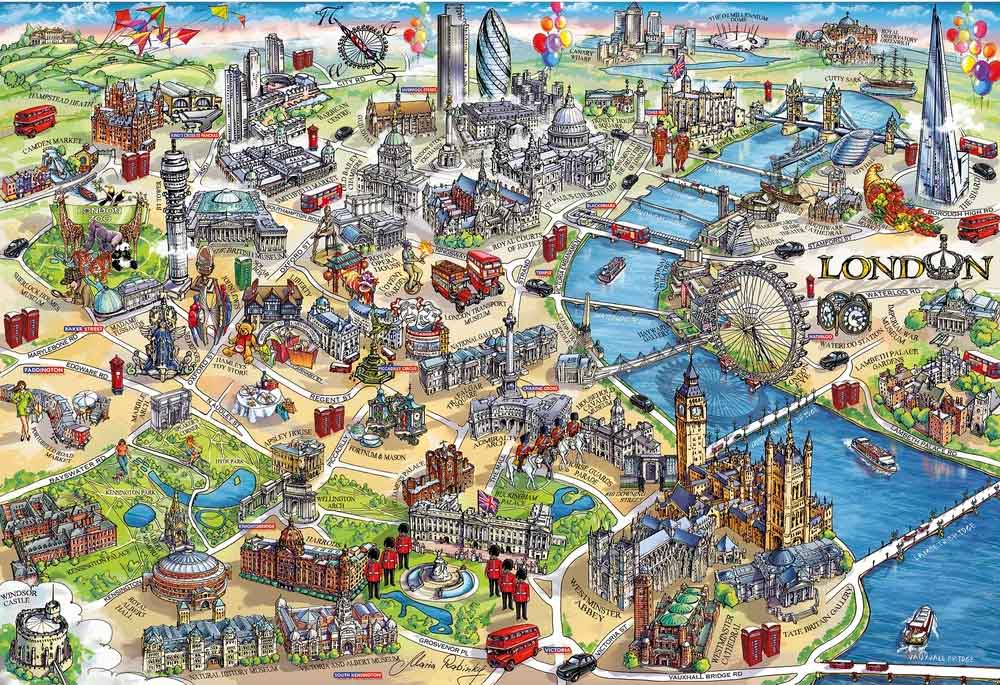 Puzzle Gibsons Hitos de Londres de 500 Piezas
