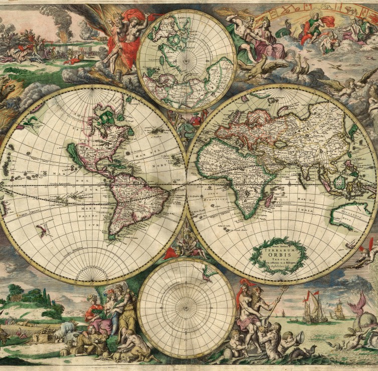 Puzzle Grafika Carte du Monde, Amsterdam de 1000 Piezas