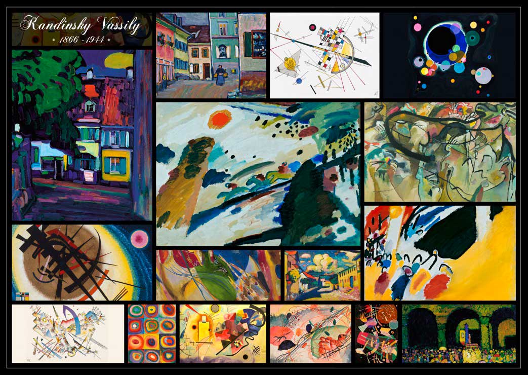 Puzzle Grafika Collage de Wassily Kandinsky de 1000 Piezas
