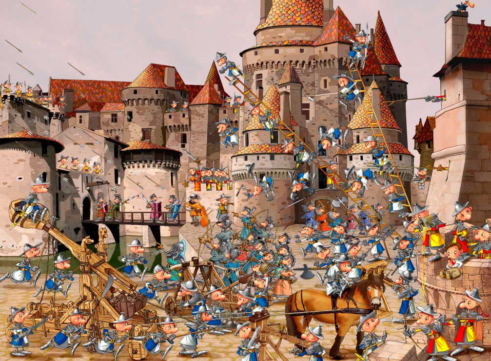 Puzzle Grafika El Ataque del Castillo de 2000 Pzs